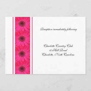 Invitación a la boda de la recepción de la Gerbera