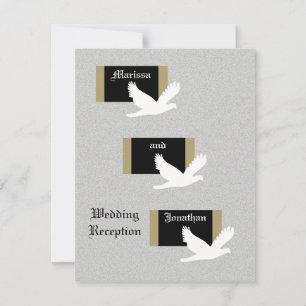 Invitación a la boda de la recepción — Palomas Bod