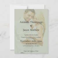Invitación a la boda de la relación translúcida ve