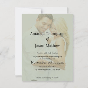 Invitación a la boda de la relación translúcida ve