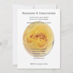 Invitación a la boda de la rosa amarilla
