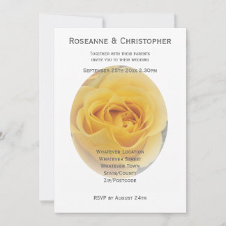 Invitación a la boda de la rosa amarilla