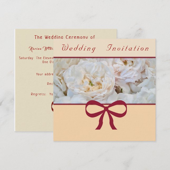 Invitación a la boda de la Rosa Blanca (Anverso / Reverso)