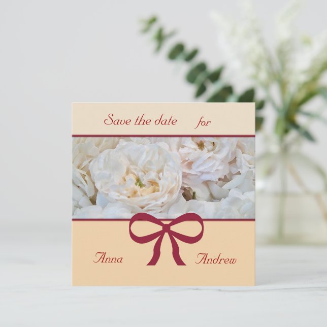 Invitación a la boda de la Rosa Blanca (Anverso de pie)