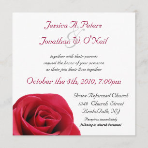 Invitación a la boda de la Rosa Roja