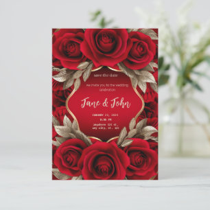Invitación a la boda de la rosa roja [personalizad