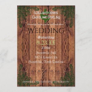 Invitación a la boda de la Rústica Céltica Claddag