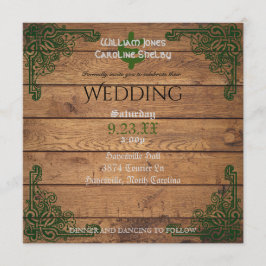 Invitación a la boda de la Rústica Céltica Claddag