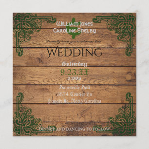 Invitación a la boda de la Rústica Céltica Claddag