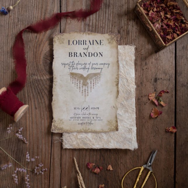 Invitación a la boda de la saga de Viking Norse (Norse Saga Viking inspired alternative wedding invitation)