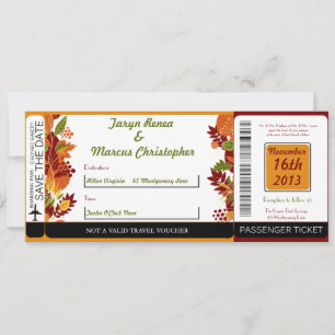 Invitación a la boda de la salida del avión de Fal