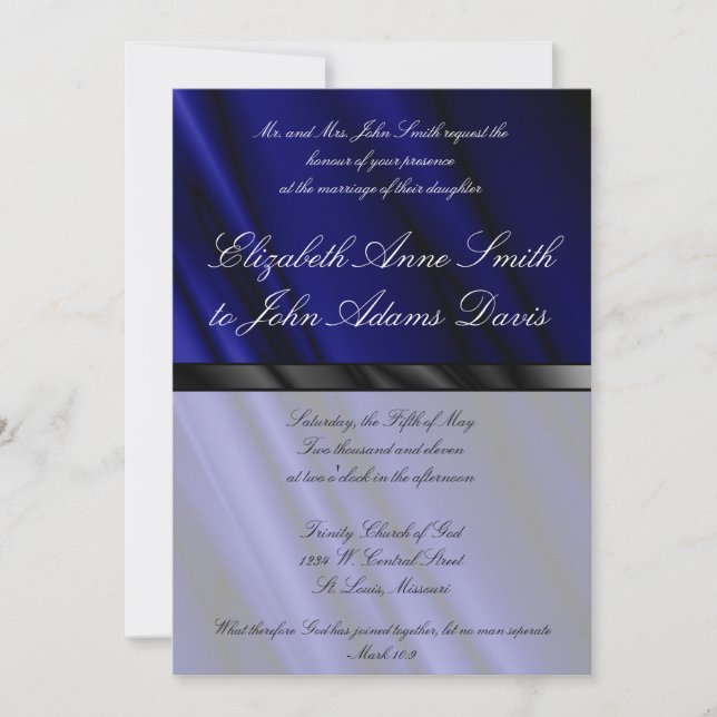Invitación a la boda de la Seda Azul 2 (Anverso)