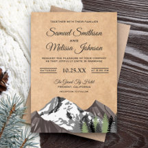 Invitación a la boda de la selva de la montaña Rus