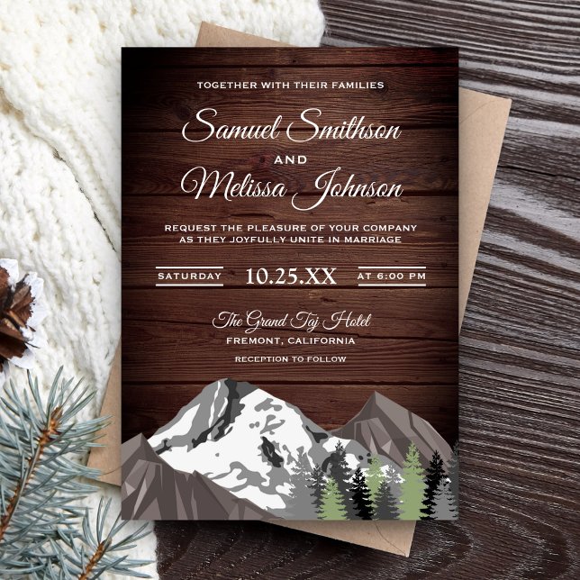 Invitación a la boda de la selva de las Montañas d (Subido por el creador)