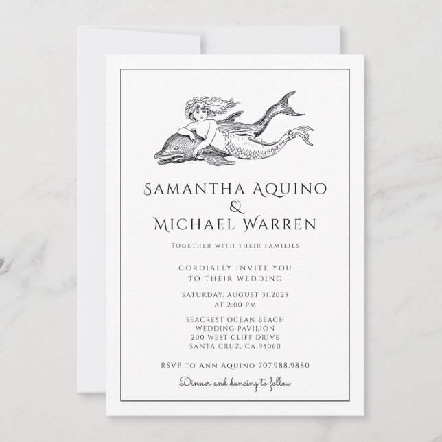 Invitación a la boda de la Sirena (Anverso)