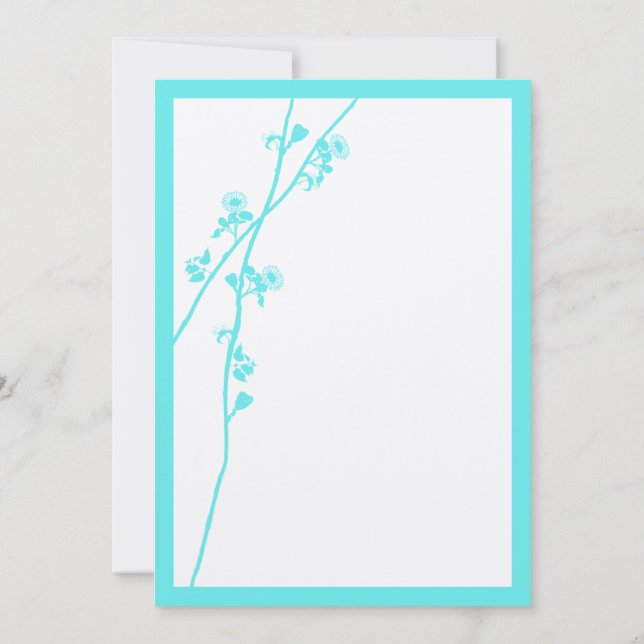 Invitación a la boda de la sucursal de flor silves (Reverso)
