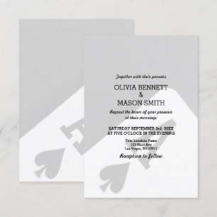 Invitación a la boda de la tarjeta de casino Viva
