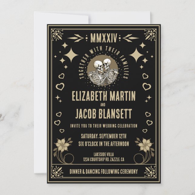 Invitación a la boda de la tarjeta Tarot (Anverso)