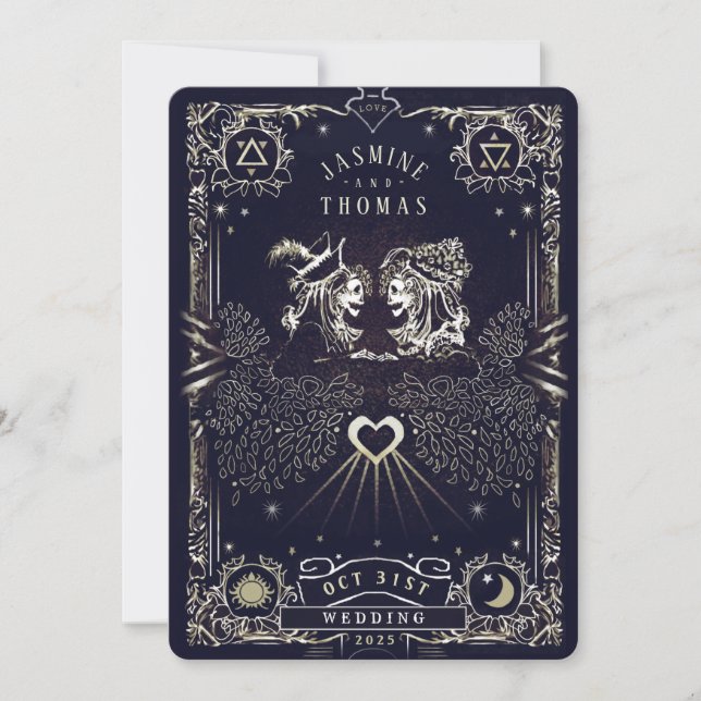 Invitación a la boda de la tarjeta Tarot (Anverso)