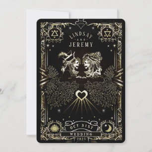Invitación a la boda de la tarjeta Tarot de Hallow