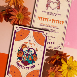 Invitación a la boda de la tarjeta Tarot gótica Fu