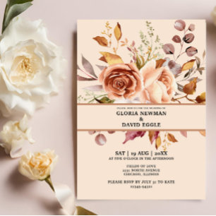 Invitación a la boda de la terracota floral