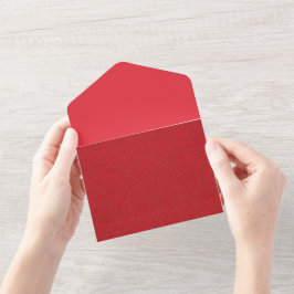 Invitación a la boda de la textura de color rojo d