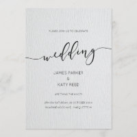 Invitación a la boda de la textura grabado en reli