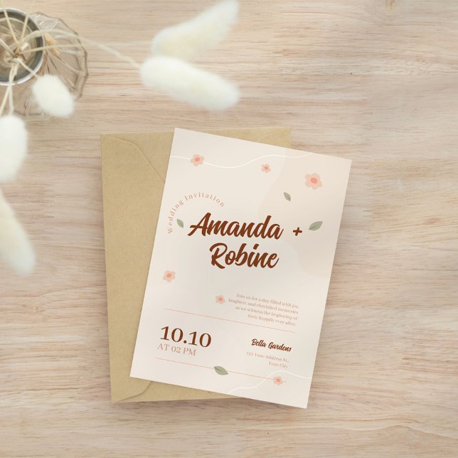 Invitación a la boda de la tipografía minimalista (Subido por el creador)