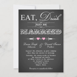 Invitación a la boda de la tipografía vintage en C