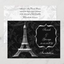 invitación a la boda de la torre del eiffel platea