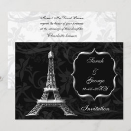 invitación a la boda de la torre del eiffel platea