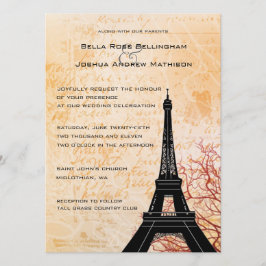 Invitación a la boda de la Torre Eiffel