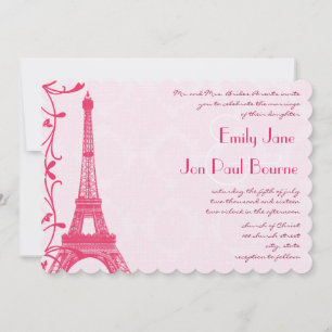 Invitación a la boda de la Torre Eiffel de frambue