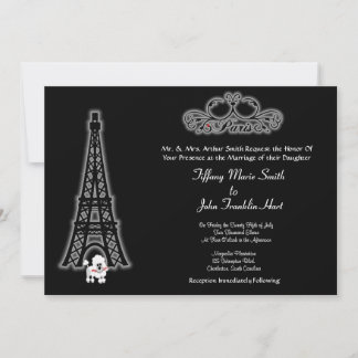 Invitación a la boda de la Torre Eiffel de París