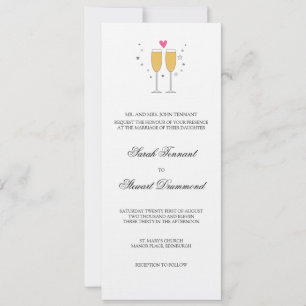 Invitación a la boda de la tostada de champaña - d