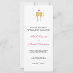 Invitación a la boda de la tostada de champaña - d