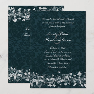 Invitación a la boda de la tripulación con flores