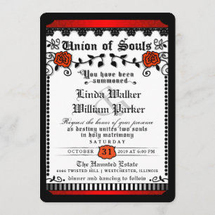 Invitación a la boda de la Unión Blanca Roja Negra