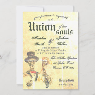 Invitación a la boda de la Unión de Almas-Gótica d