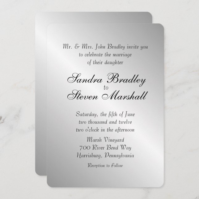 Invitación a la boda de la Unión de Derecho y Medi (Anverso / Reverso)