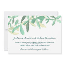 Invitación a la boda de la vegetación botánica mod