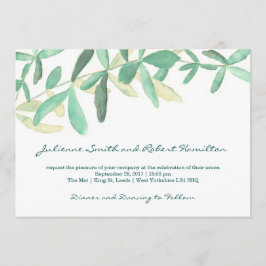 Invitación a la boda de la vegetación botánica mod