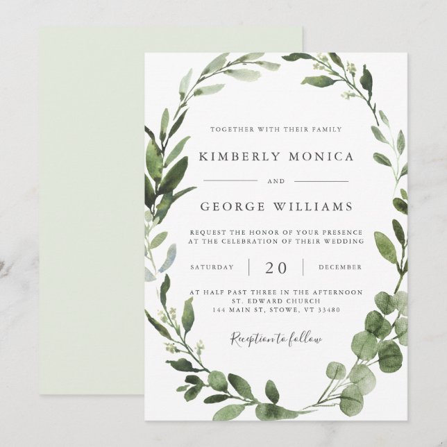 Invitación a la boda de la vegetación follórica (Anverso / Reverso)