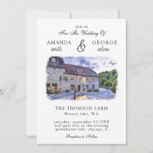 Invitación a la boda de la Vena de Acuarela