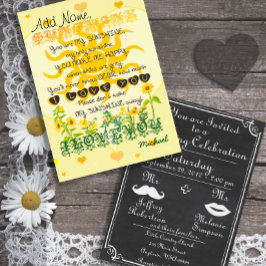 Invitación a la boda de la vieja luna de sol