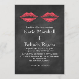 Invitación a la boda de labios