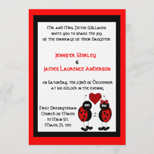 Invitación a la boda de Lady Bug