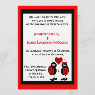 Invitación a la boda de Lady Bug