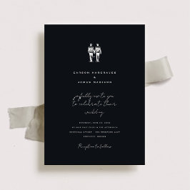 Invitación a la boda de Langley Dos Grooms